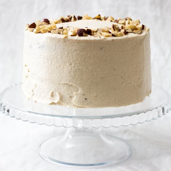 chocolate cake & praline frosting