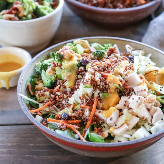 Crunchy Quinoa Spinach Salad