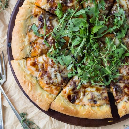 Caramelized Onion Sweet Potato Pizza