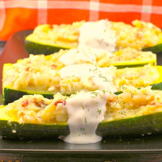 Pierogi Zucchini Boats