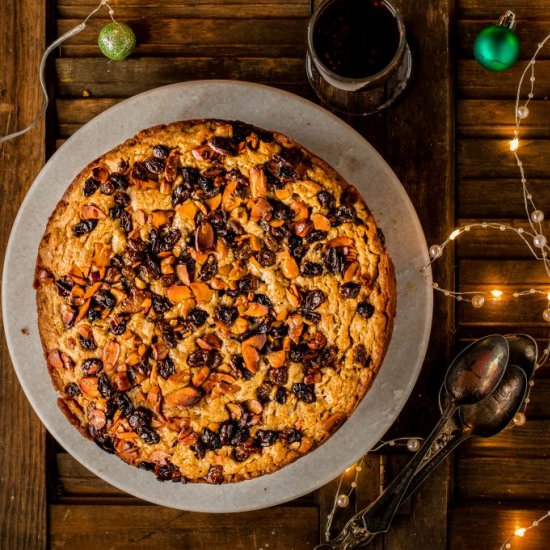 Eggless Christmas Rum Fruit Cake