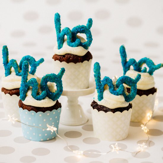 HoHo Gingerbread Spice Cupcakes