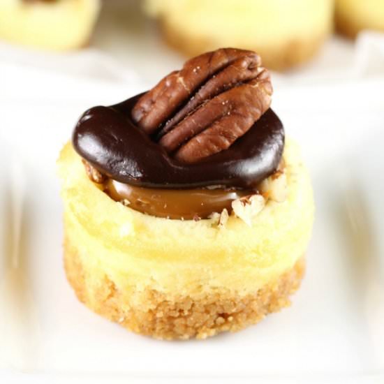 Mini Turtle Cheesecakes