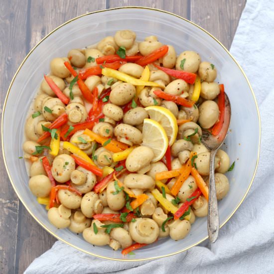 Mushrooms and Peppers Salad