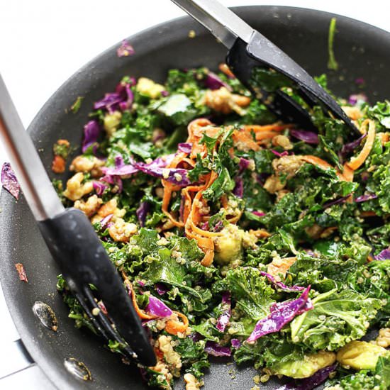 Kale, Carrot, & Cabbage Salad