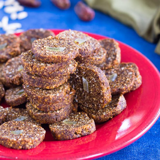 Spicy Date and Puffed Rice Cookies