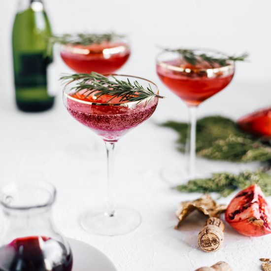 Pomegranate Mimosas