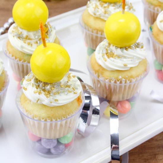 New Year’s Ball Drop Cupcakes