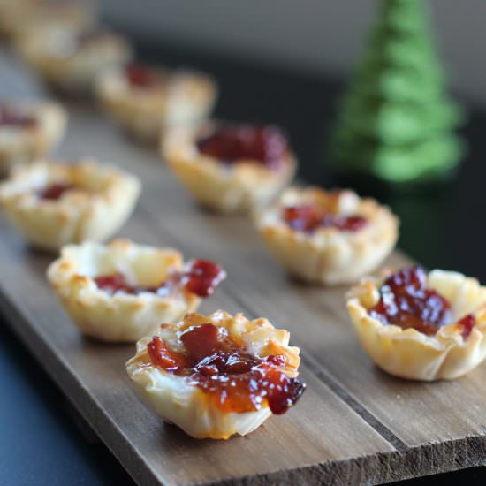 Brie and Bacon Jam Bites