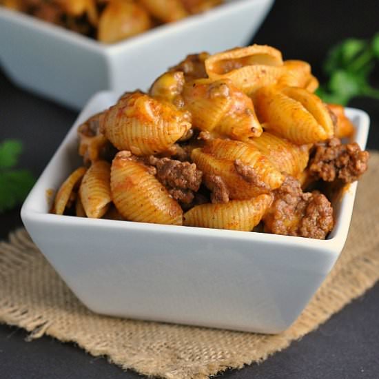One Pot Cheesy Taco Skillet