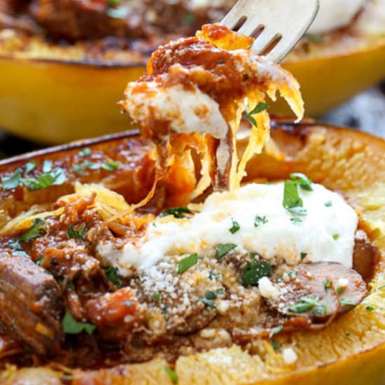 Beef/Mushroom Ragu Spaghetti Squash