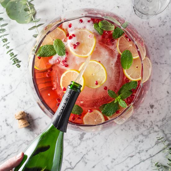 Pomegranate-Champagne Punch