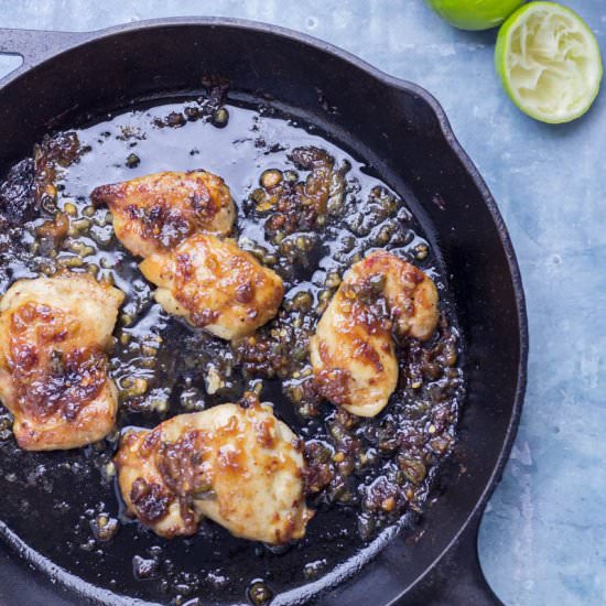 Sticky Thai Coconut Chicken Skillet
