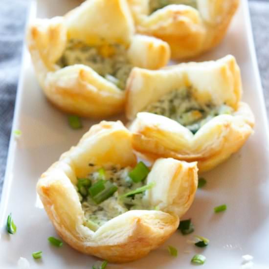 Herb, Goat Cheese Puff Pastry Bites