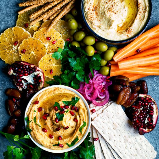 Red Lentil Hummus & A Vegan Mezze