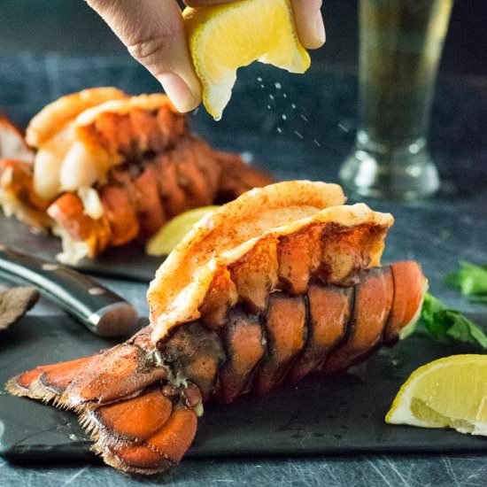Butter-Basted Baked Lobster Tails