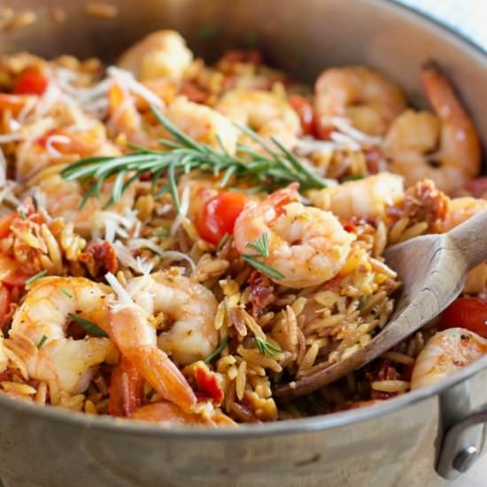 Shrimp and Orzo