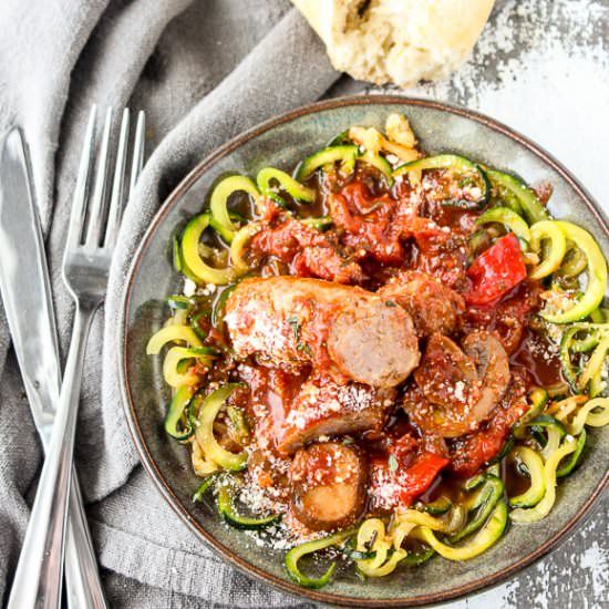 Spicy Italian Sausage and Peppers