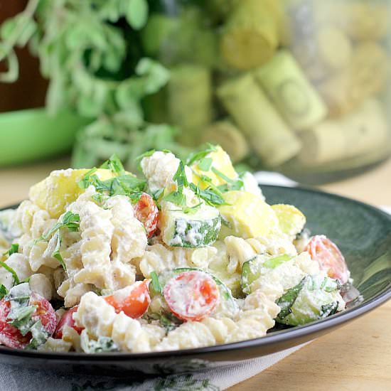 Creamy Vegan Vegetable Primavera
