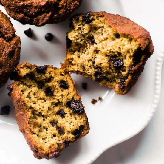 Banana Mocha Chip Muffins