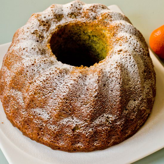 Tangarine poppyseed bundt cake