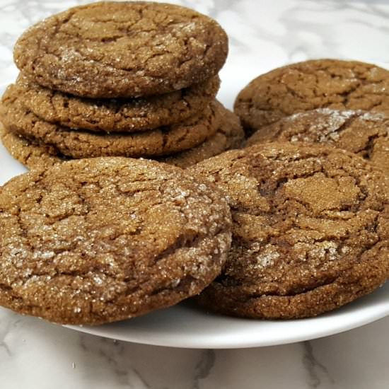 Soft Gingerbread Molasses Cookies