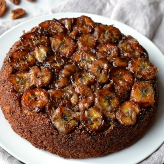 Upside Down Banana Cake