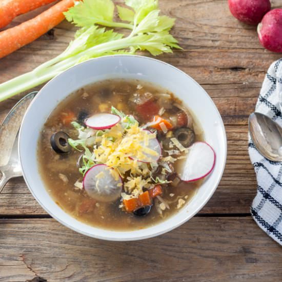 Mexican Turkey Soup with Leftovers!