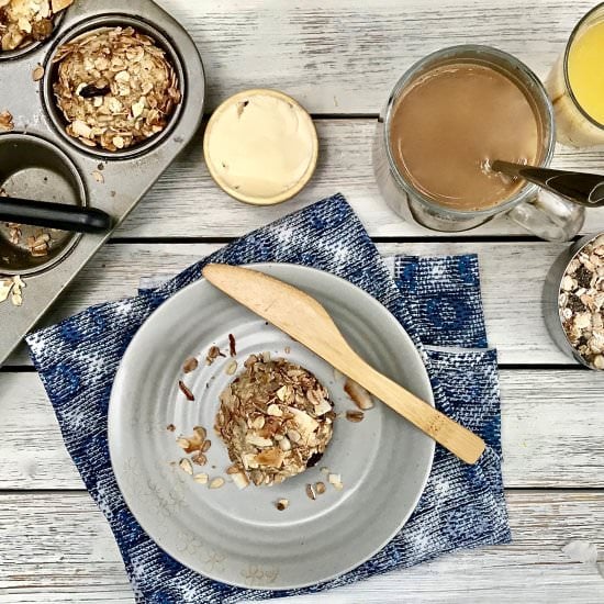 Low-Sugar Banana Muesli Muffins
