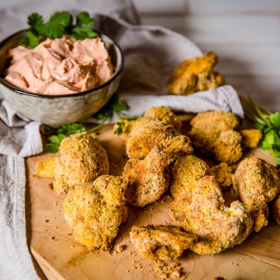 Low-Carb Golden Crumbed Cauliflower