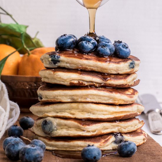 Blueberry Protein Pancakes