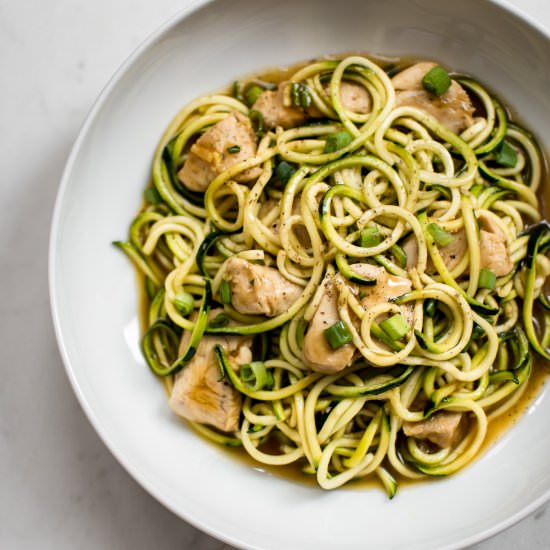 15 Minute Teriyaki Chicken Zoodles