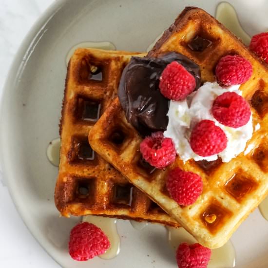 Crispy Whole Wheat Belgian Waffles