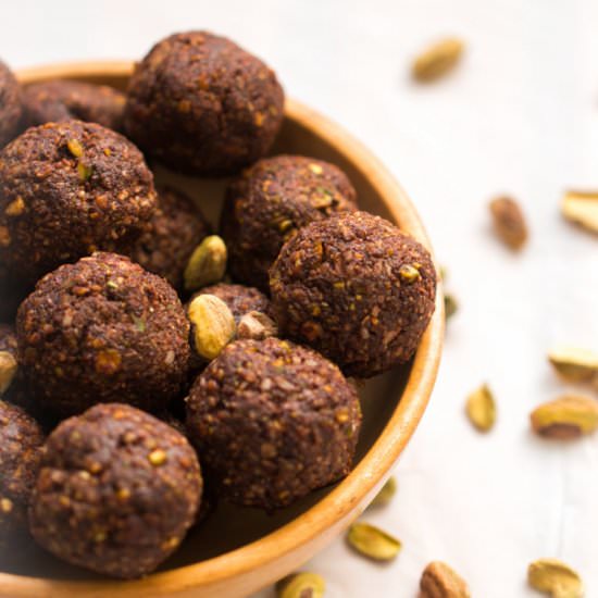 Chocolate Coconut Pistachio Bites