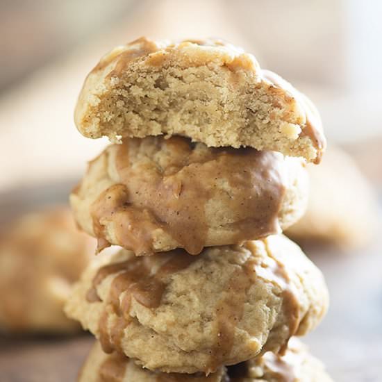 Brown Sugar Cookies With Maple Glaz