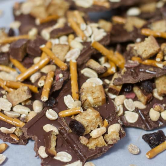 Chocolate PB Trail Mix Bark