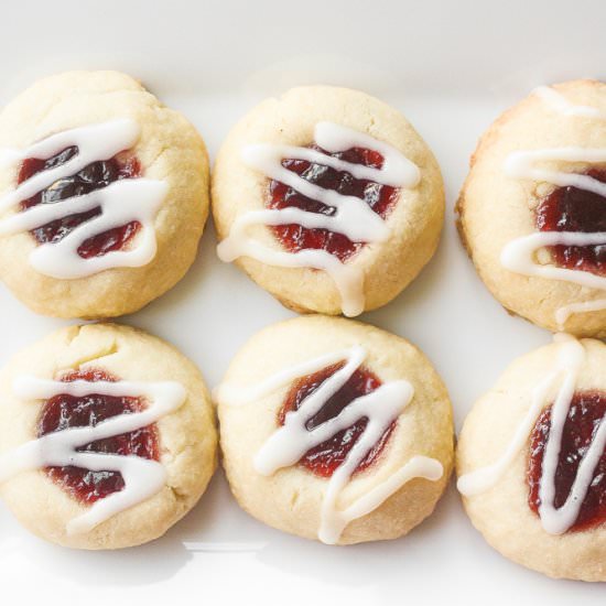 Thumbprint Cookies with Glaze