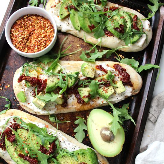 Vegan Avocado Flatbreads