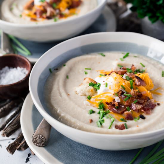 Loaded Cauliflower Soup