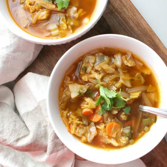 Spicy Cabbage Detox Soup