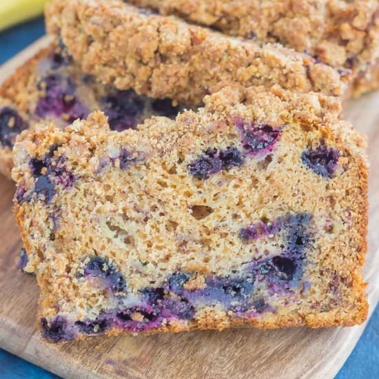 Cinnamon Blueberry Banana Bread