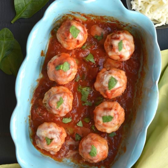 Cheesy Keto Chicken Meatballs