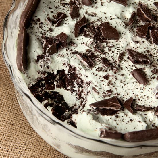 Dark Chocolate Mint Trifle
