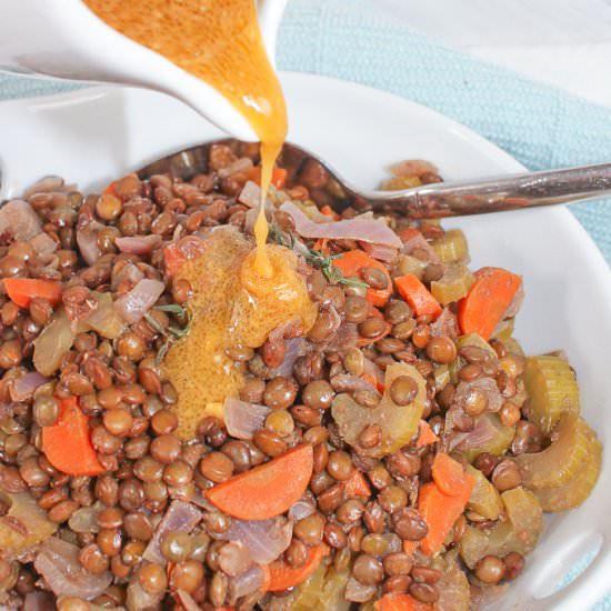 French Lentils + Dijon Vinaigrette