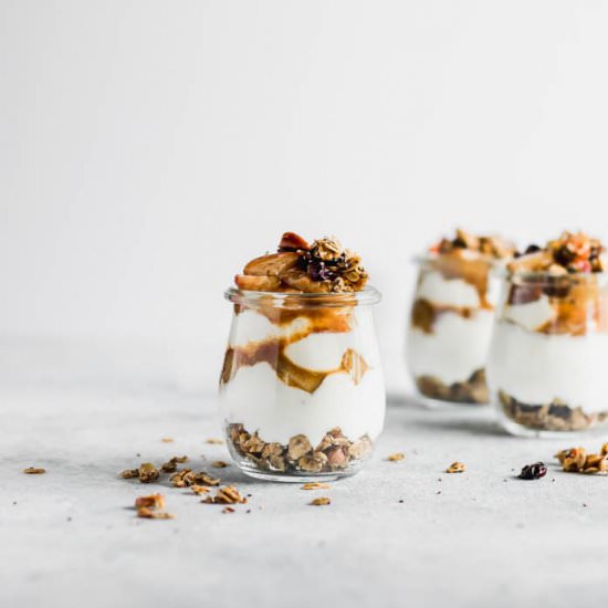 Pear Parfait with Skillet Granola