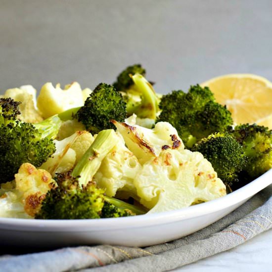 Roasted Broccoli and Cauliflower