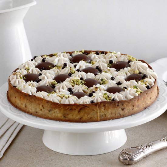 Coffee, Pistachio and Chocolate Pie