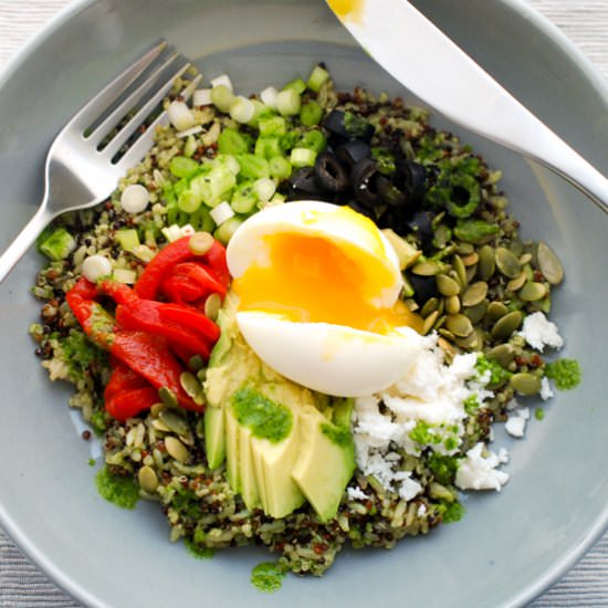 Southwestern Quinoa-Rice Bowl