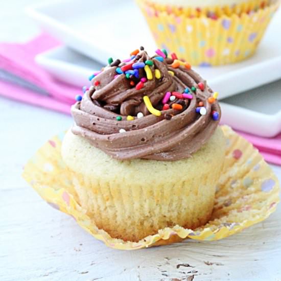 Vanilla Cupcakes for Two