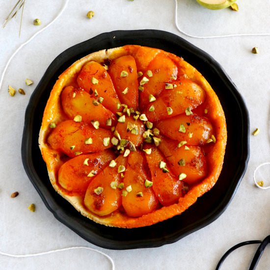 Saffron Pear Tarte Tatin